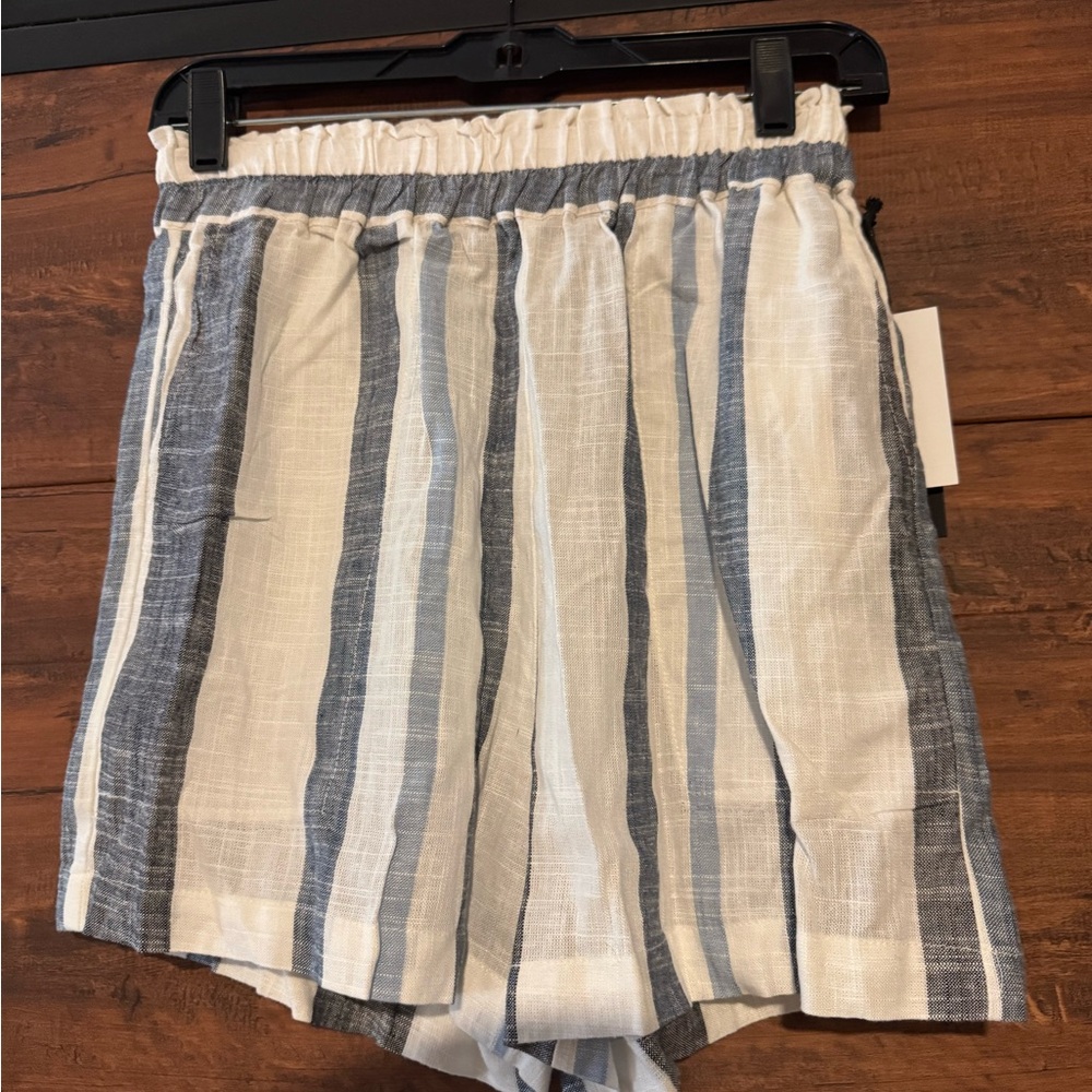 Black Tape_ Blue and White Striped Fabric